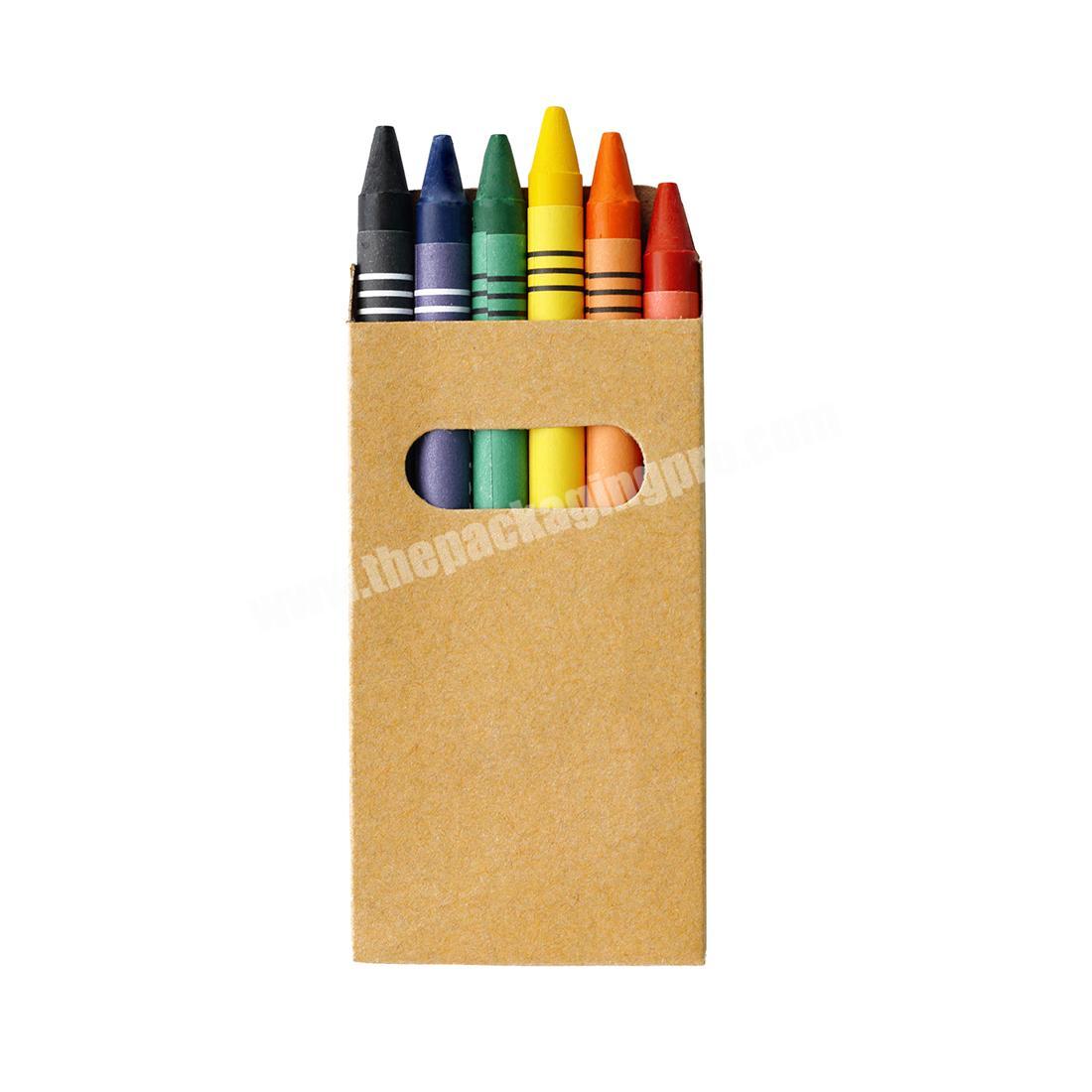 Custom logo folding craft crayon chalk box for kids