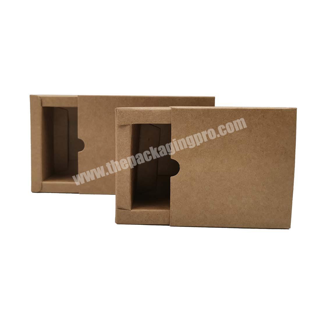 New Design Foldable brown black white drawer kraft gift box