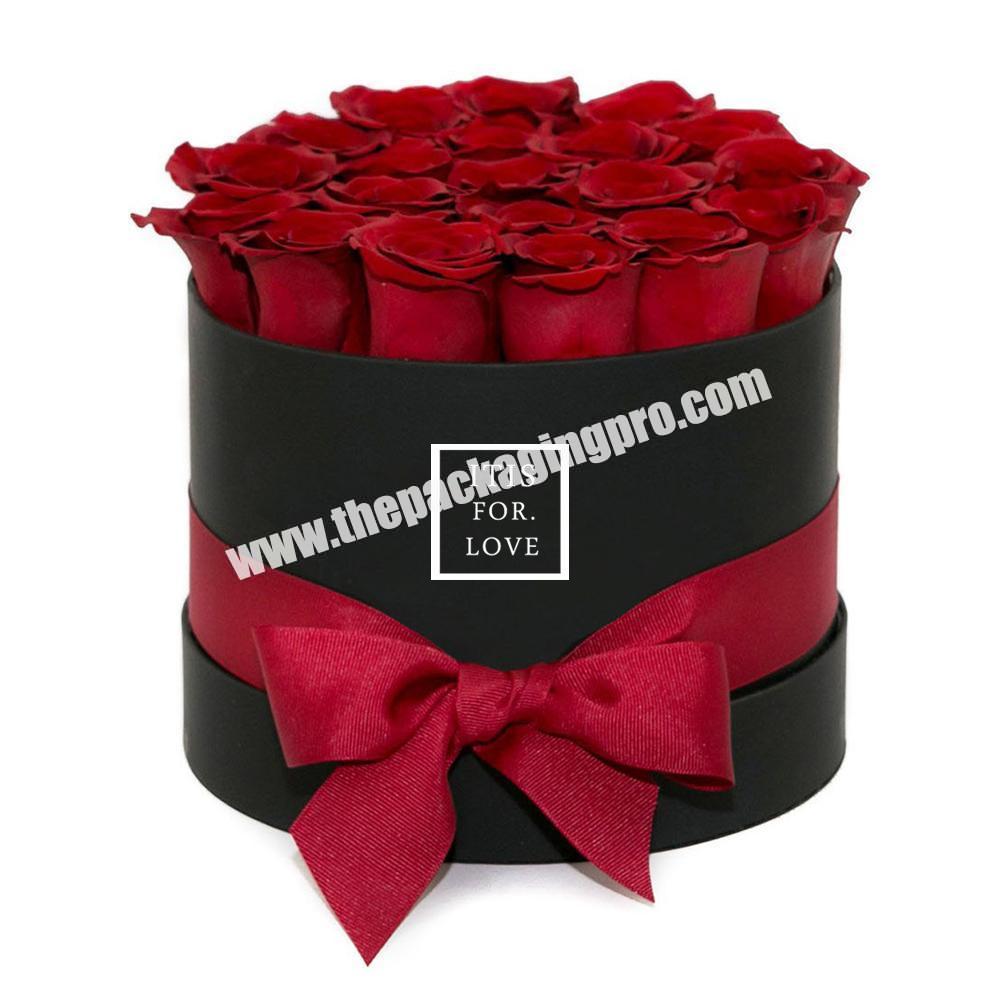 Luxury cardboard gift packaging round box for flowers