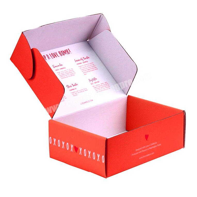 Stock Shipping Matt Lamination Gift Offset Corrugated Orange Packaging Sunglass Paper Shoe Plain Mailing Package Box