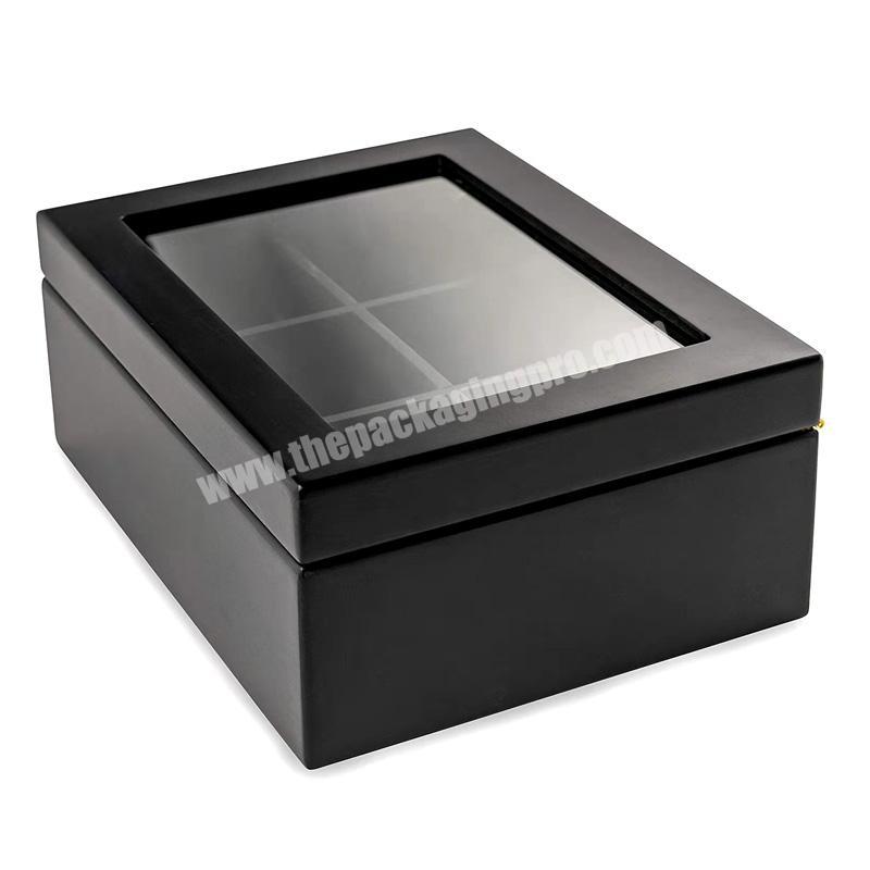2021 Factory Direct Sales black  glass top cover display package empty gift box