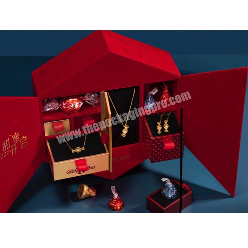 Happiness jewelry calendar box engagement full jewelry set package gift boxes