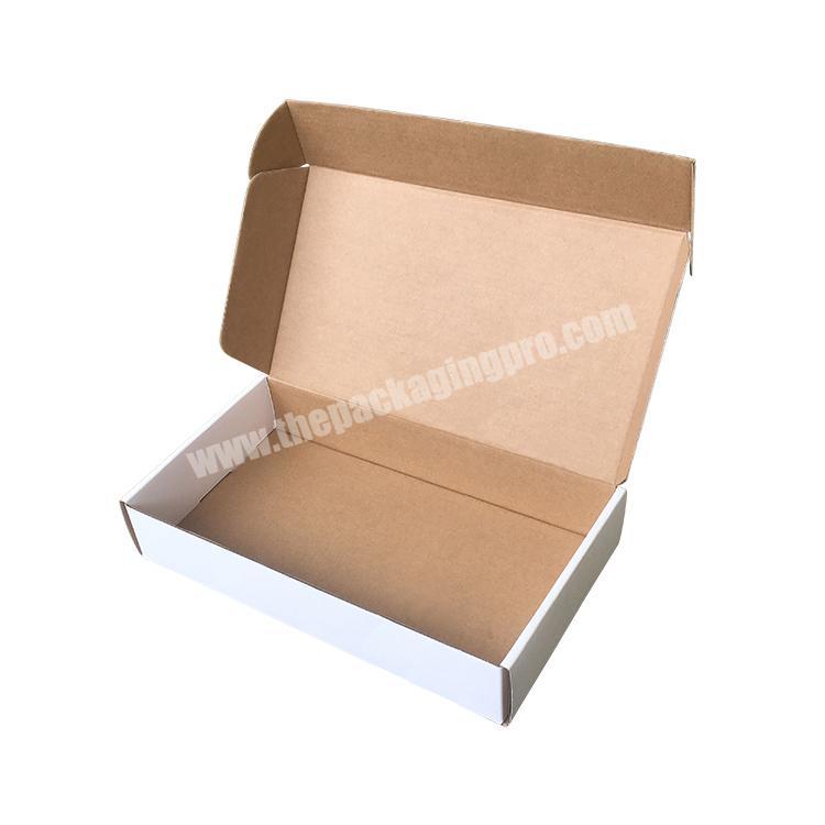 Professional factory popular plain white  brown corrugated e-commerce courier delivery large mail boxes  lashes packaging box