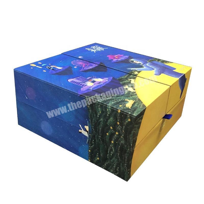 Manufacturer Luxury advent calendar box christmas customized/flip cosmetic storage box cardboard