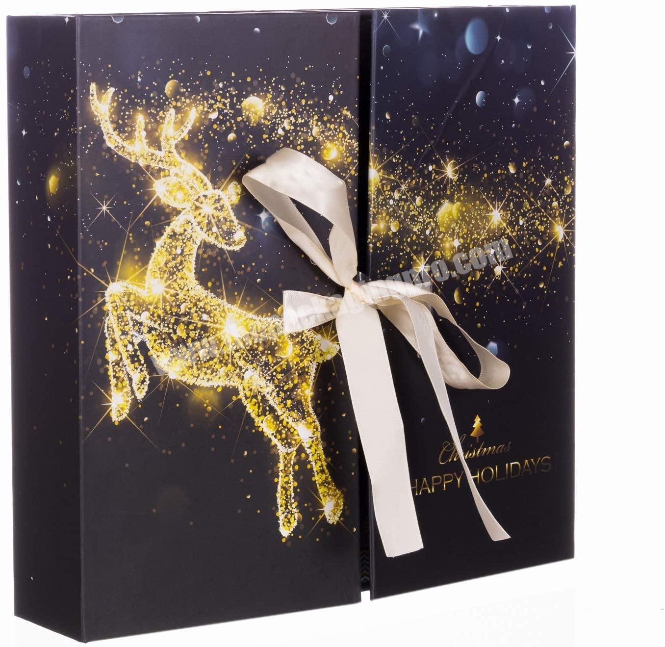 custom Eco-friendly rectangular Christmas advent calendar with drawers packaging box