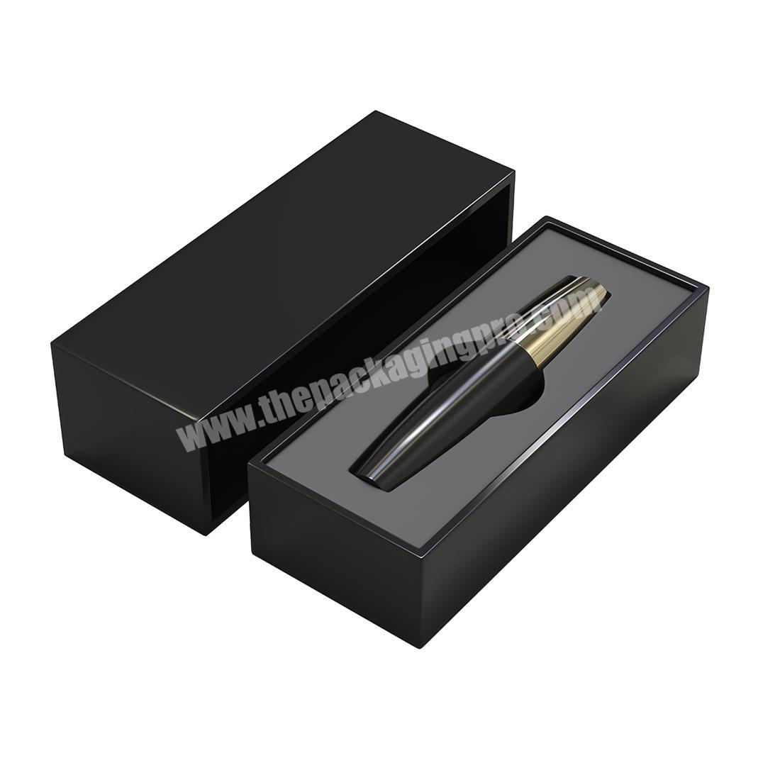 Custom logo black paper lipstick cosmetic box for women