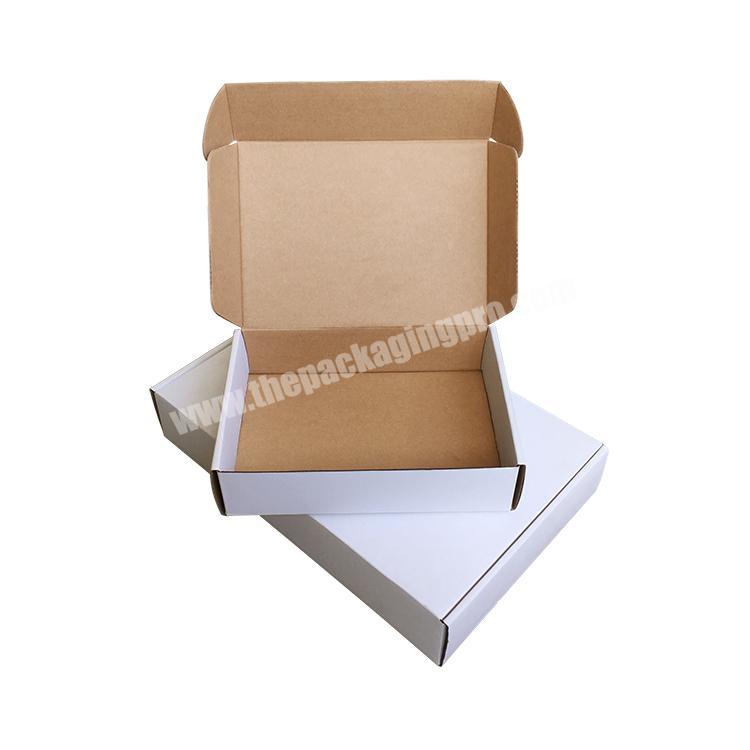 Recyclable Corrugated Paper Custom White Packaging Tuck Top Shipping Mailer Box