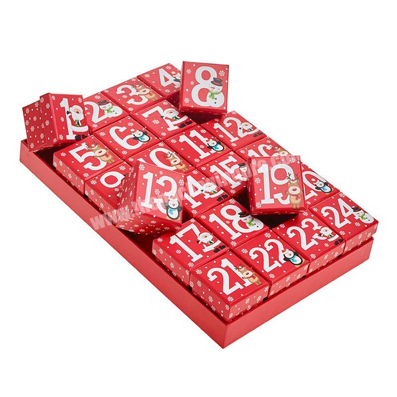 Custom Bespoke advent calendar craft set gift boxes 24 christmas boxes packaging