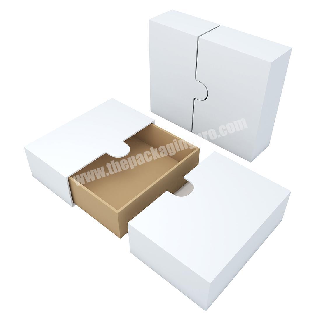 Custom logo white kraft paper drawer lash boxes