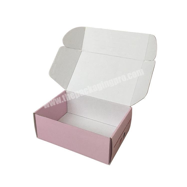Carton Packaging E Flute Corrugated Subscription Cosmetic Gift Make Up White Shipping Box Custom Logo