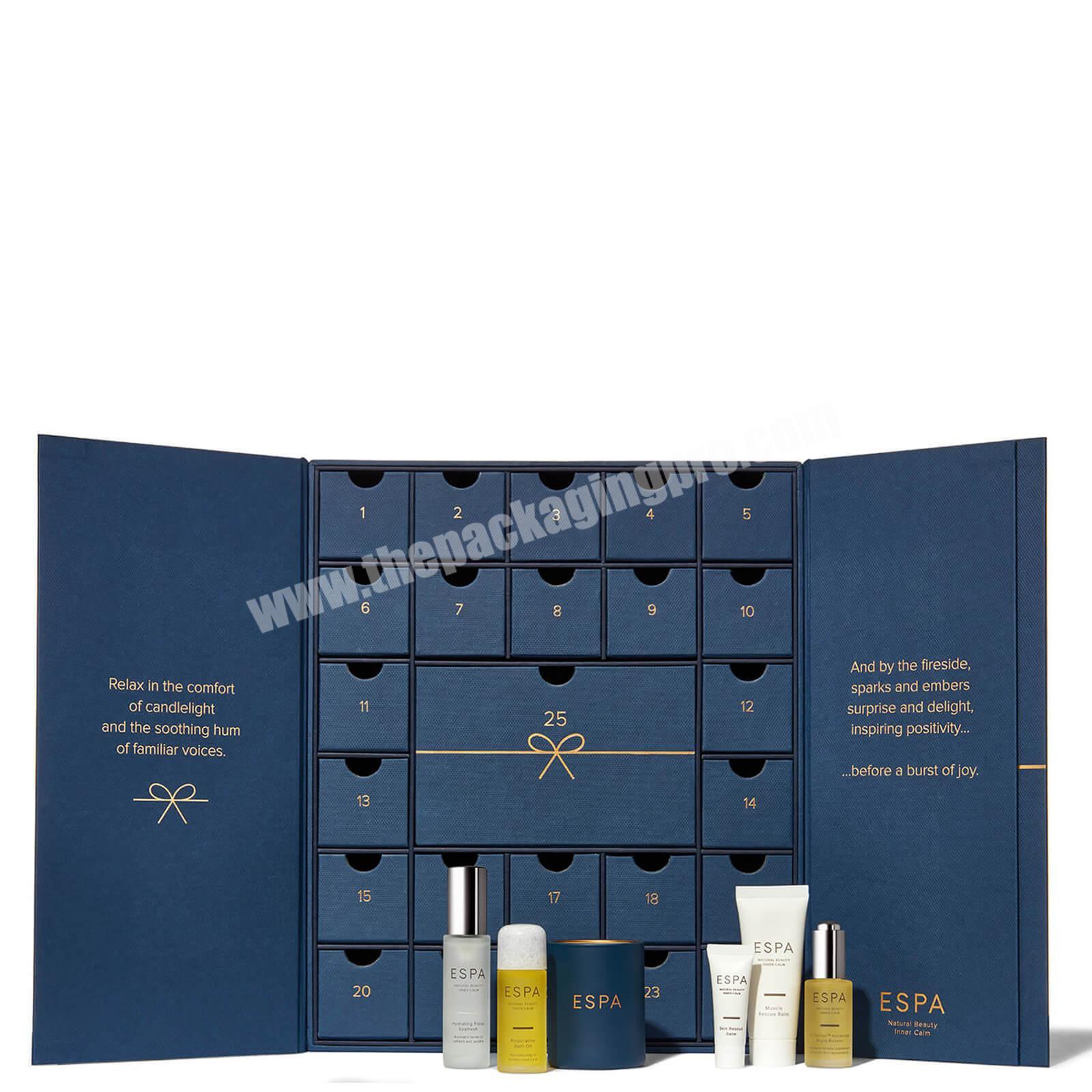 Custom Printed Cardboard  Chocolate Cosmetic Skin Care Gift Boxes Muslim Ramadan Advent Calendar Box