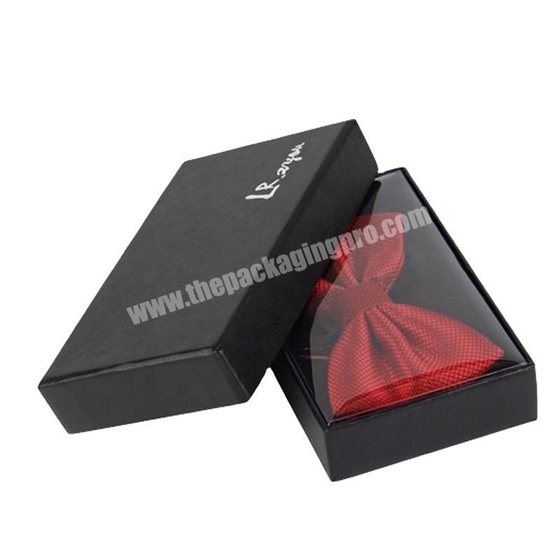 High quality mens bow tie gift box with plastic lid