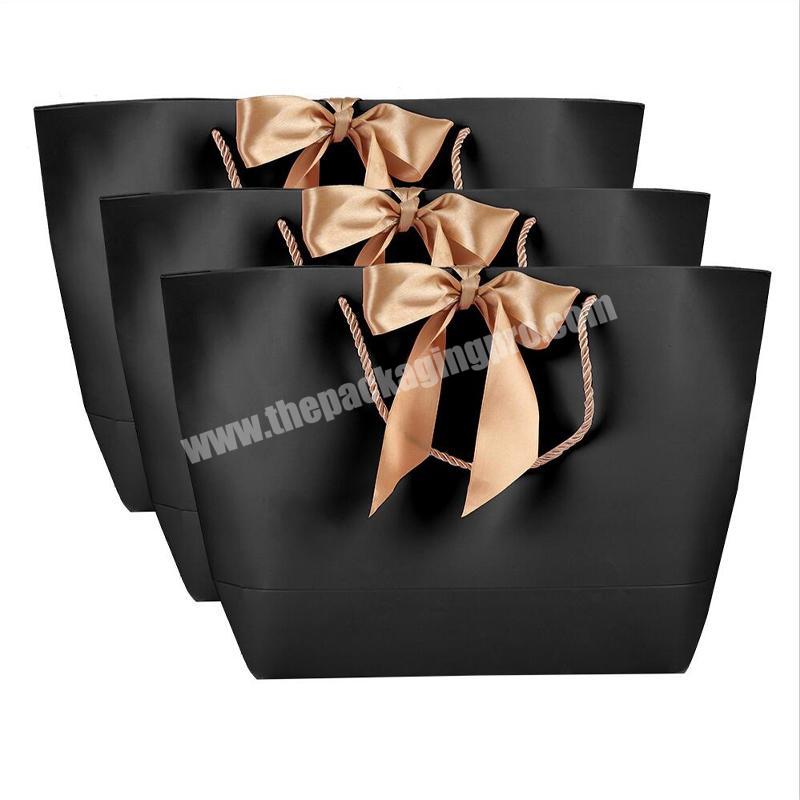 Customize lovely bowknot small and sealing gift paper bag with coloful printing