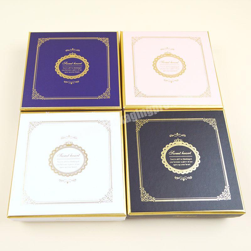 Luxury Cardboard Black Embossing 2 Piece Durable Custom Wedding Favor Round Small Candy Box Pvc Window Chocolate Boxes