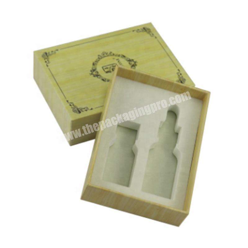 Custom foam insert perfume / beard/hair care /spa essential oil bottles packaging box