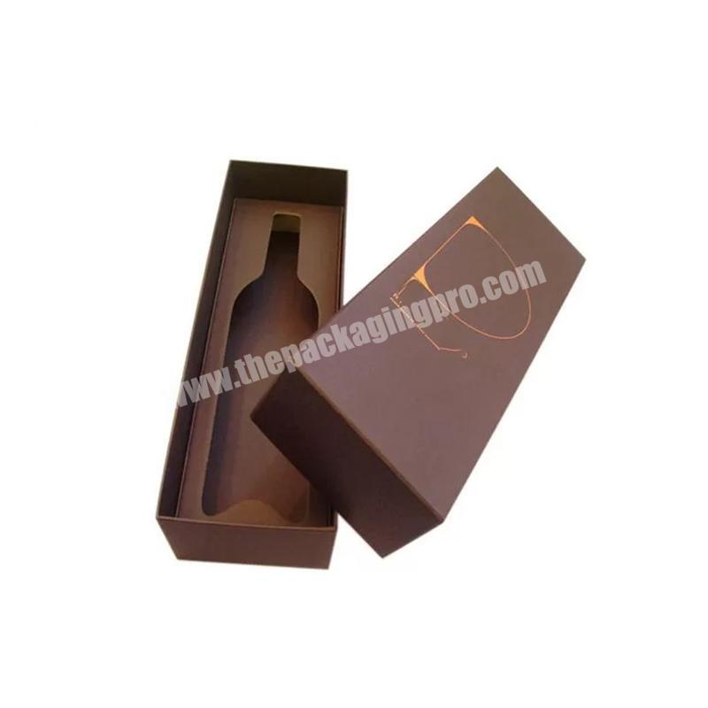 Wholesale custom luxury  single red wine bottle gift packaging box cardboard paper with magnetic