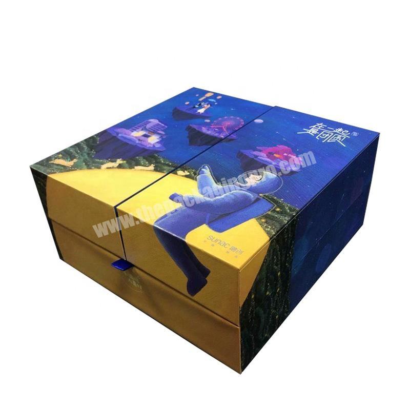 Wholesale Luxury advent calendar box christmas customized/flip cosmetic storage box cardboard