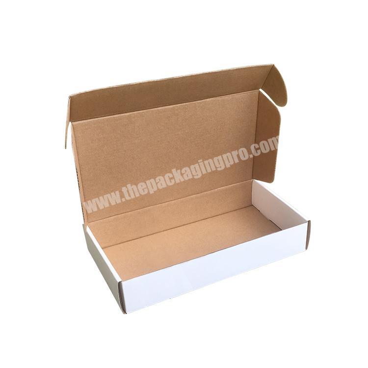 Professional factory popular plain white or brown cardboard white postal postage tuck top corrugated boxes