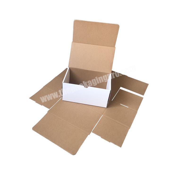 Professional factory popular plain white or brown  small tuck top corrugated cardboard mailing boxes