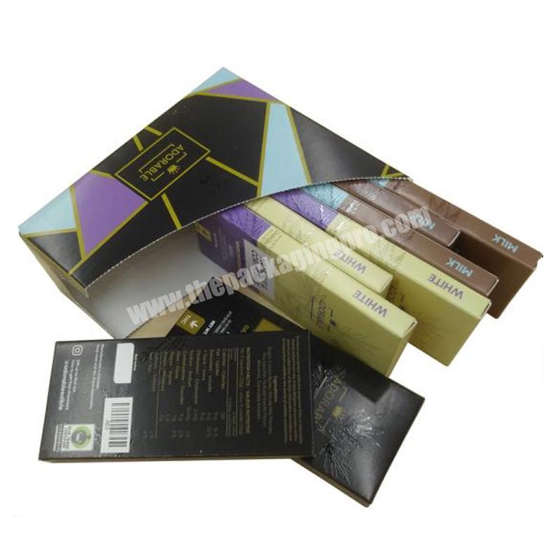 Fancy Chocolate Truffle Packaging Luxury Chocolate Bar Holder Box For Sale