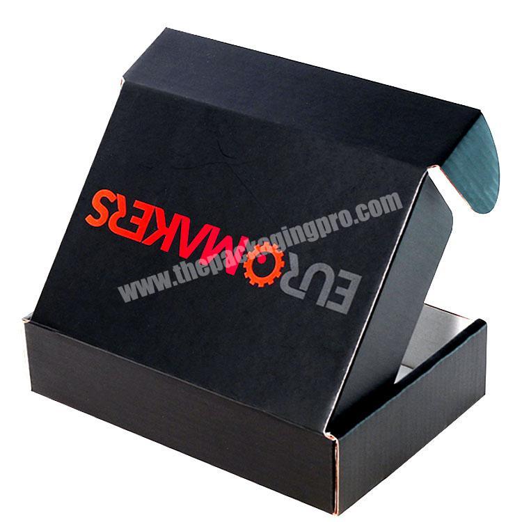 3 Layer Corrugated Cosmetic Shenzen Postal Shipping Black E-Commerce Tuck Top Paper Cardboard Custom Mailing Packaging Box