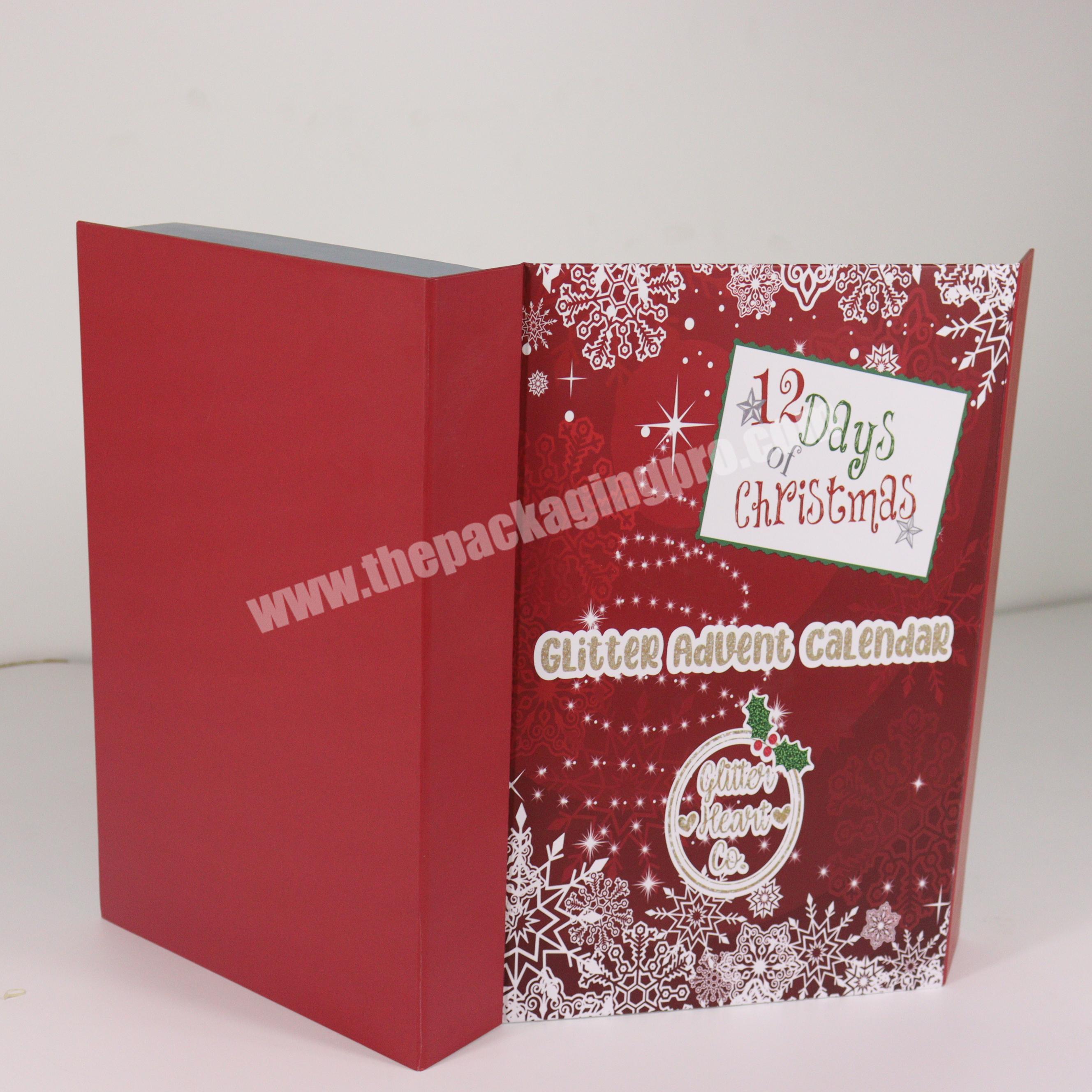 Manufacturer Christmas decoration calendar gift box CMYK advent calendar box