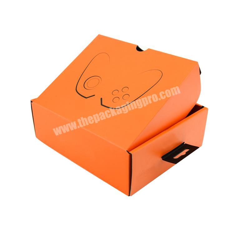 Material Black Embossed Cosmetics Folding Paper Cardboard Boxes Custom For Electronic Products Sample Headband Packaging Box