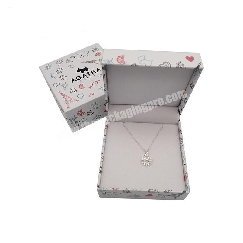 Art paper with 4C printed necklace earring jewelry packaging boxes