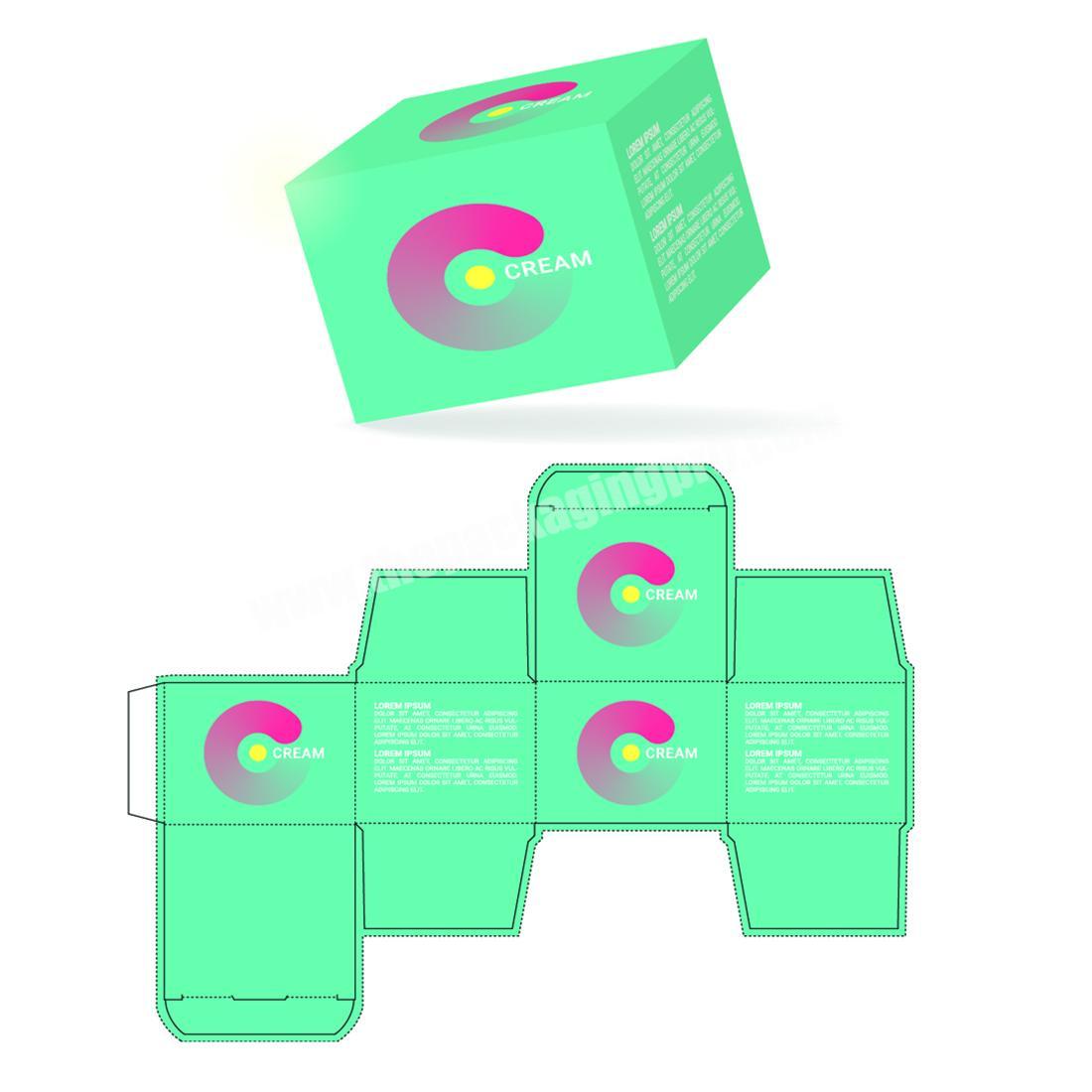 Custom logo printing folding cosmetic packaging box