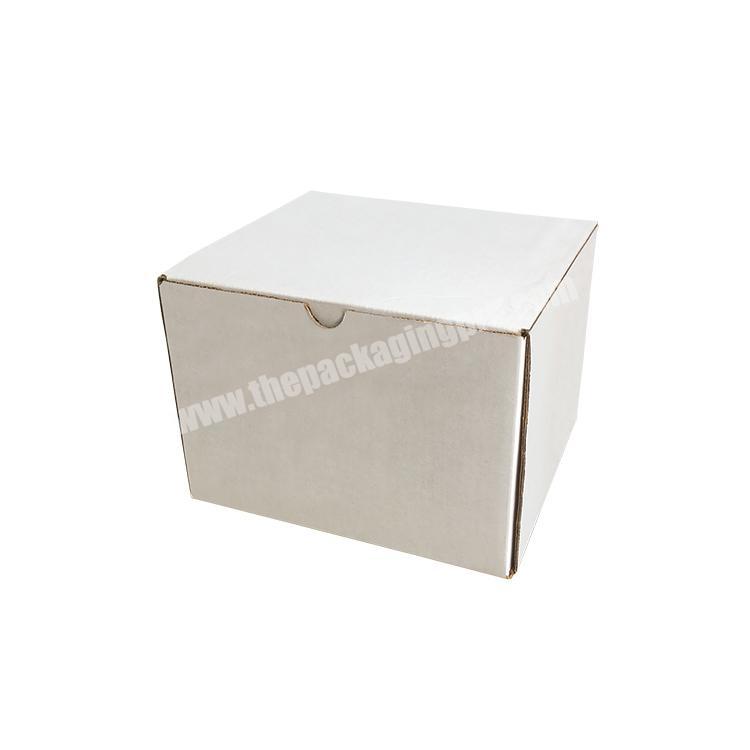 Professional factory popular plain white  brown corrugated cardboard front tuck flat recycled postage packaging boxes lashes