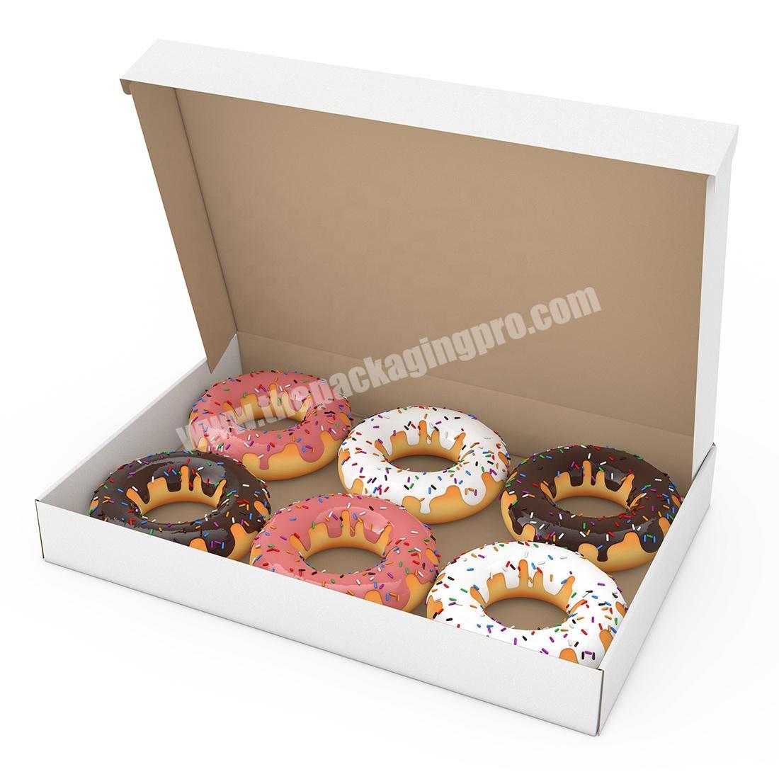Custom logo folding paper donut packaging box for sale