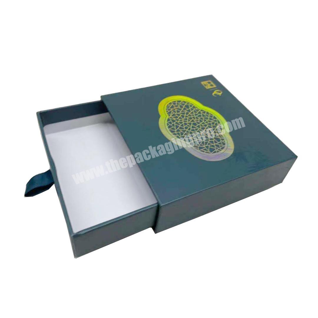 New style paper gold foil drawer box packaging for jewelry