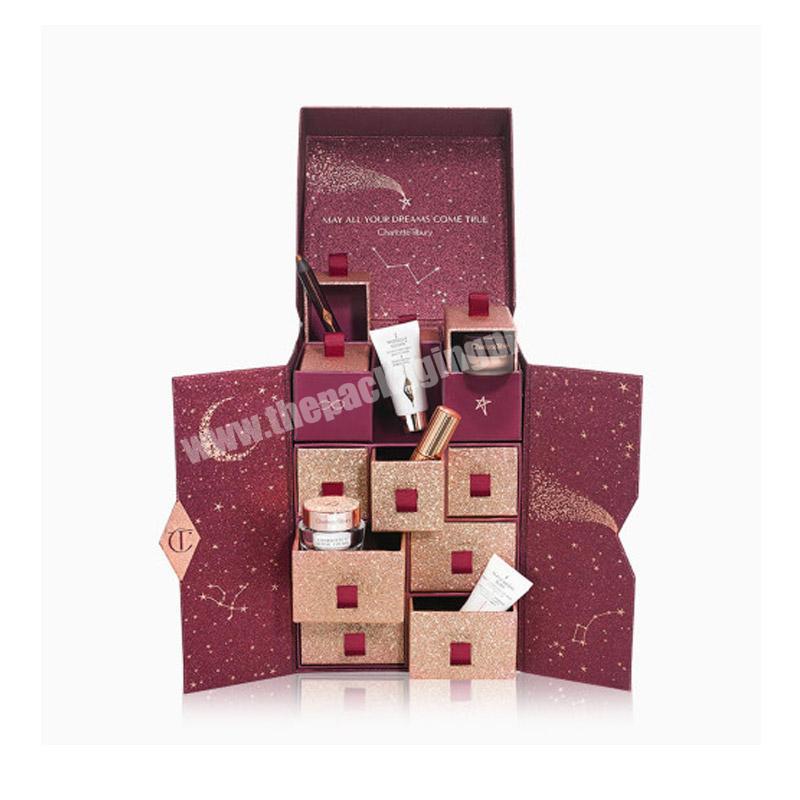 Custom Printing Christmas Advent Calendar Box For Cosmetic