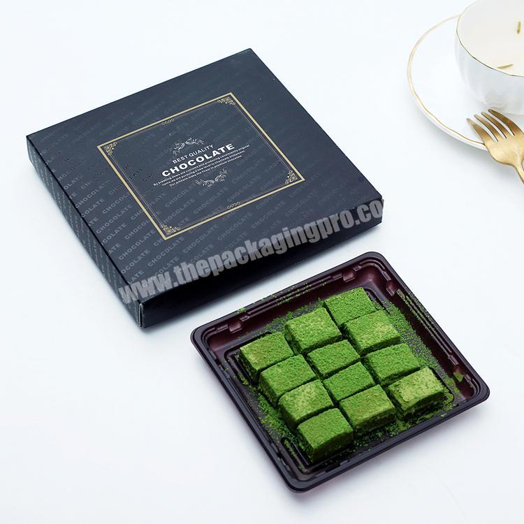 Premium Cardboard Black Uv Coating Book Gift For Chocolates Eco-friendly Custom Raw Chocolate Packing Papercard Box