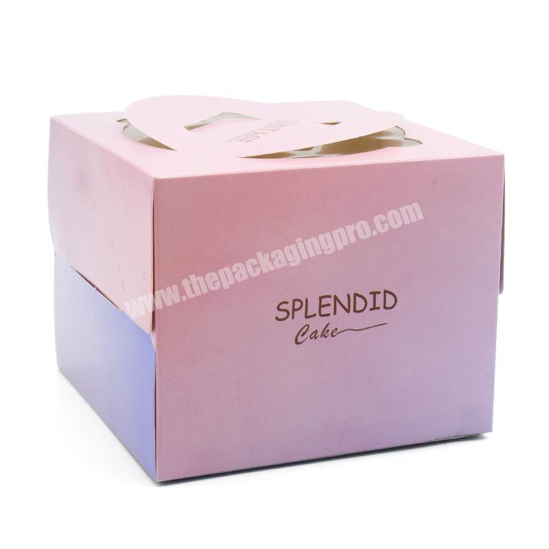 Bulk Packaging Paper Clear Window Tall Christmas Cupcake White Transparent Custom Wedding Cake Box