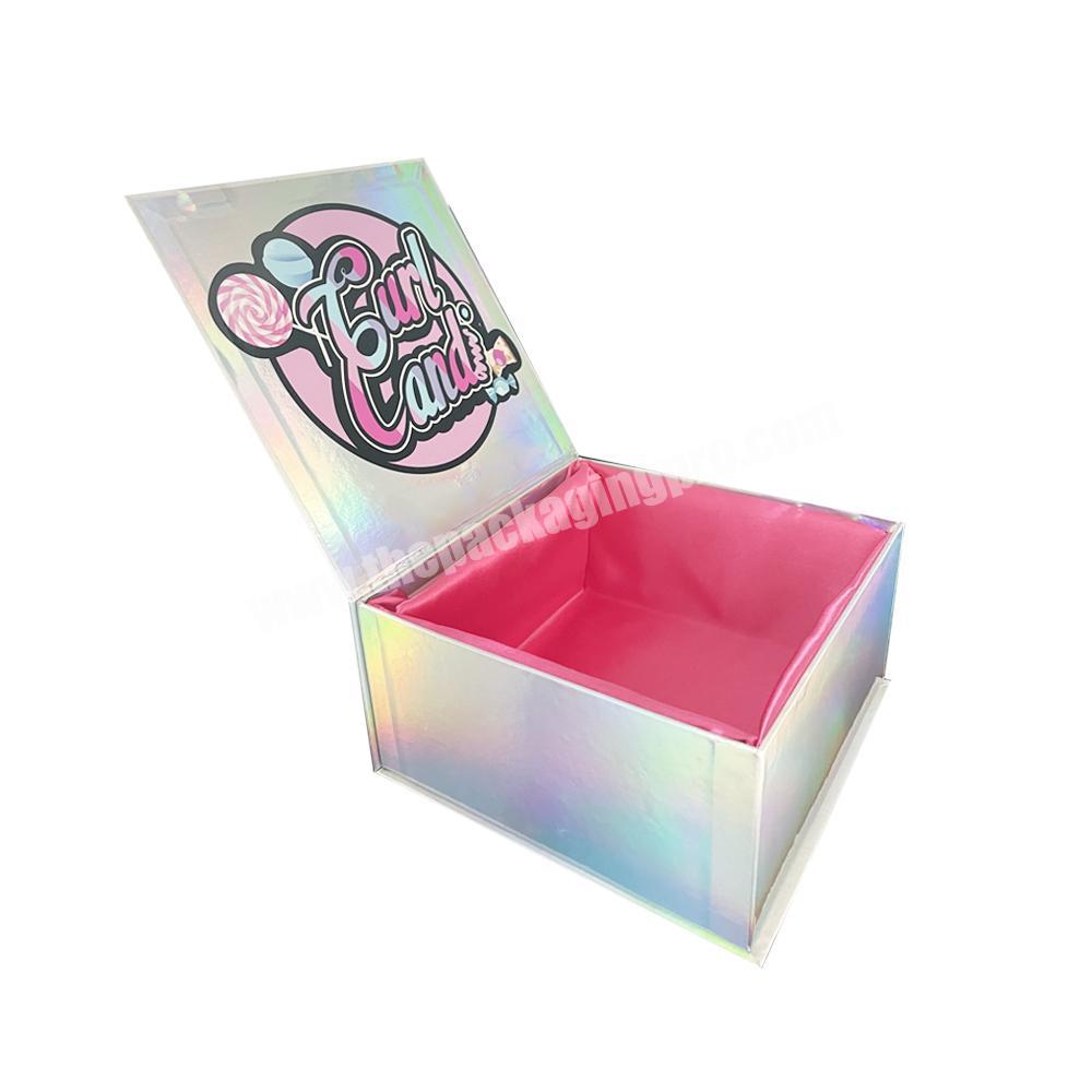Custom luxury paper cardboard box holographic packaging