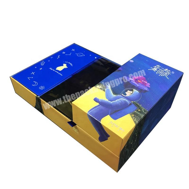 Luxury advent calendar box christmas customized/flip cosmetic storage box cardboard