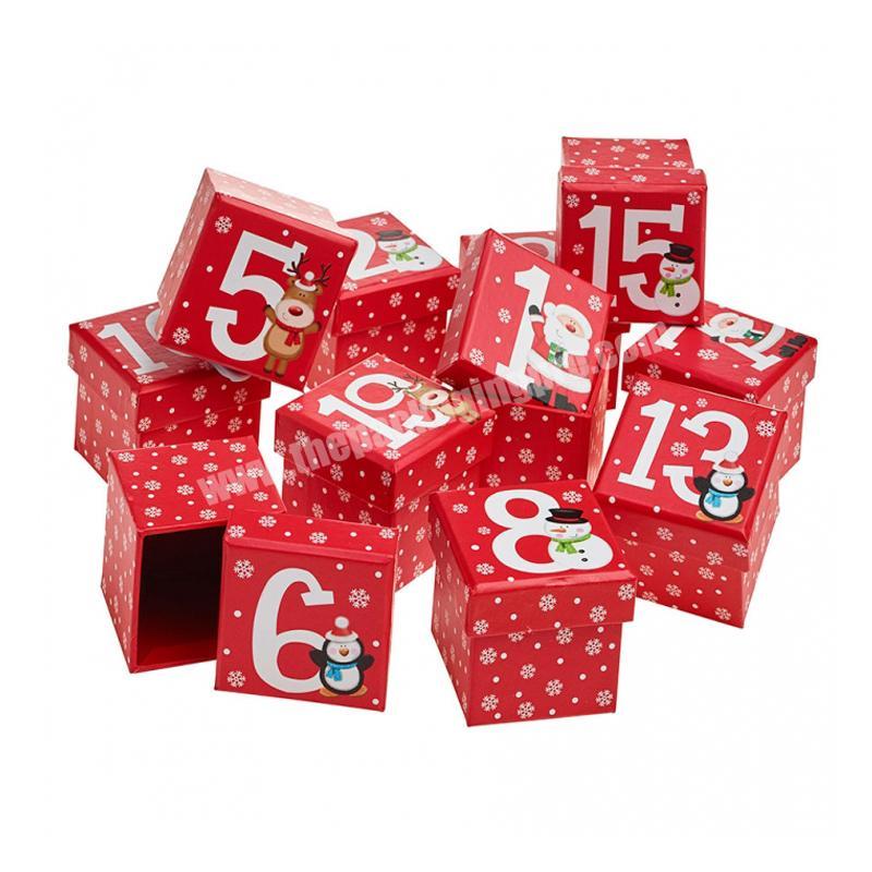 Wholesale Bespoke advent calendar craft set gift boxes 24 christmas boxes packaging