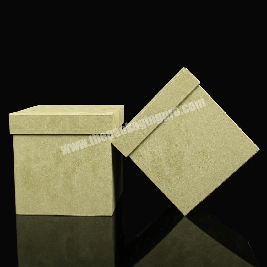 Large velvet square gift boxes packaging supplies