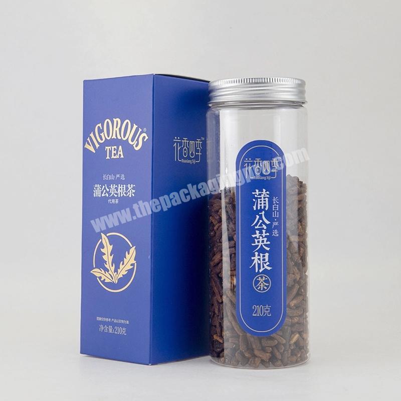 2020 Custom Luxury Leaf Bag Herbal Tea Cardboard Paper Gift Packaging Blue Boxes