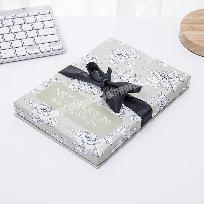 2020 Hot Sale Custom Logo Gift Packaging Paper Box With Bow Ribbon