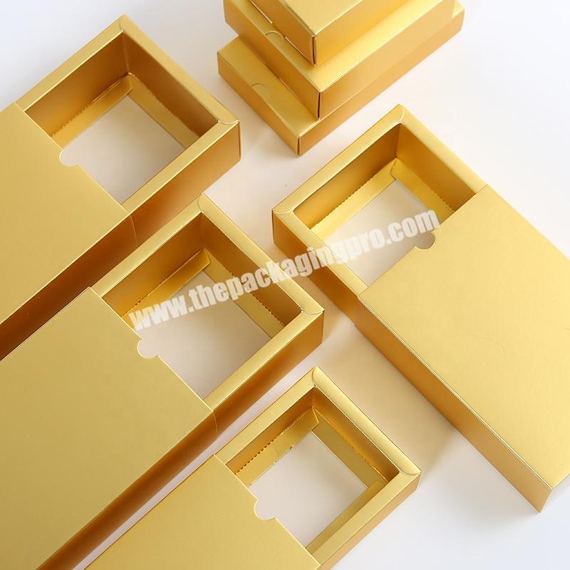 2021 Custom Logo Printed Paper Box Golden Paper Packaging Boxes Wallet packing box