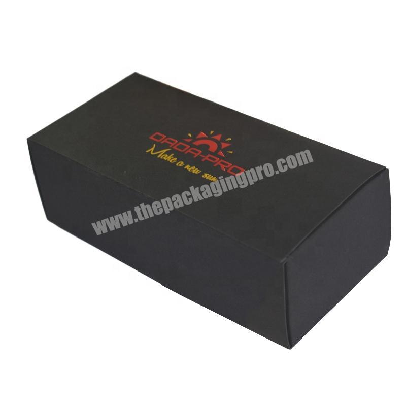 2021 Hot Sale Custom black Paper Card box with Logo gold foil stamping in Paper packaging box