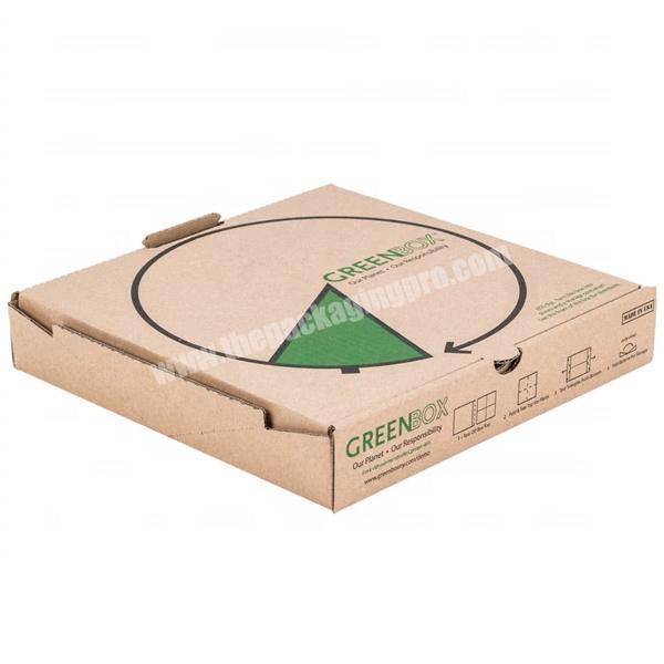 2021 Manufacture Custom 12 Inch Disposable Printed Corrugated Carton Logo Triangle Pizza Packing Box