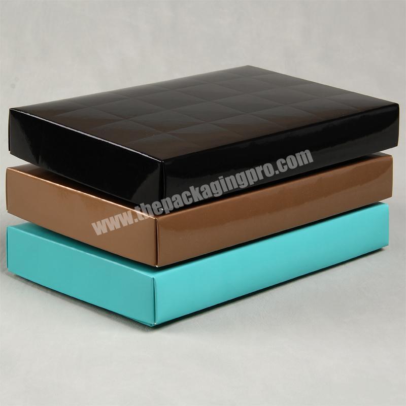 3 Color Pieces Set Case Shinning Paper Packaging Box For Black Chocolate