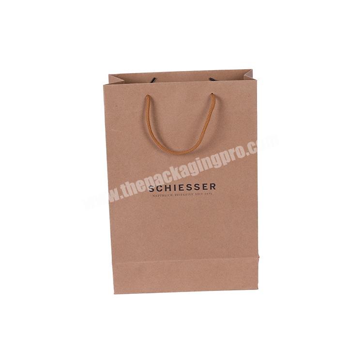 China Manufacturers Wholesale kraft brown paper gift bag for shopping