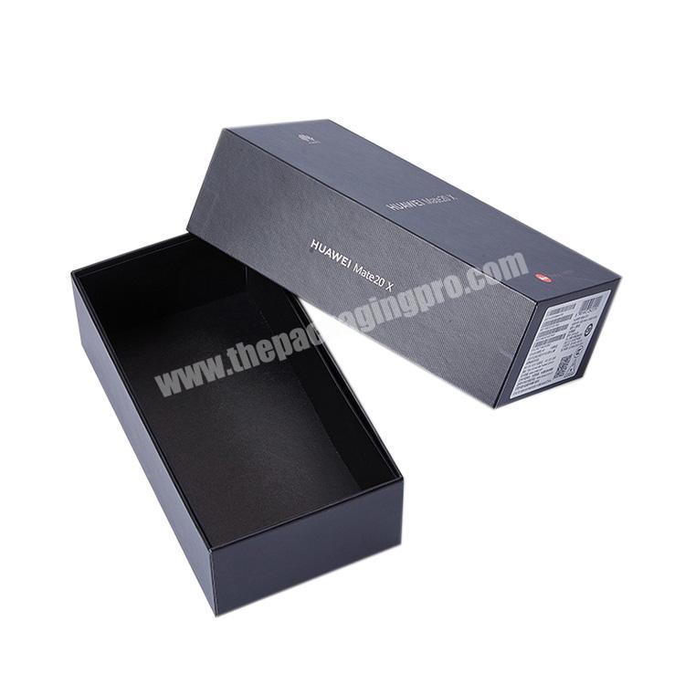 China manufacturer small black matte paper box packaging;arton box paper for cellphone