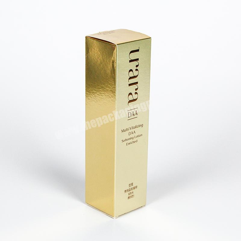 Custom 100ml skin care bottle luxury rose foil gold paper packaging cosmetics boxes drug package box
