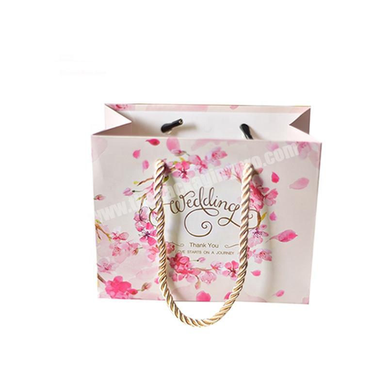 Custom Eco-friendly Logo Print Luxury Candy Wedding Packaging Paper Gift Bag