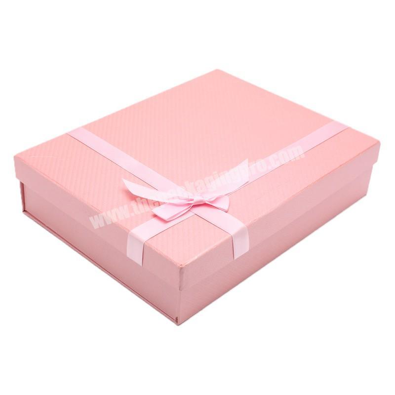 Custom Logo Large Pink Magnetic Gift Folding Box Paper Box